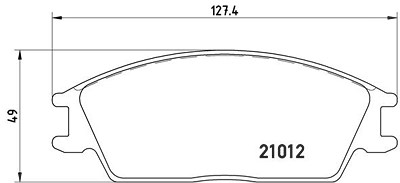 Brembo Bremsbeläge vorne (Satz) [Hersteller-Nr. P30001] für Honda, Hyundai von BREMBO