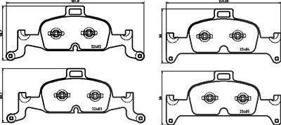 Brembo Bremsbeläge vorne (Satz) [Hersteller-Nr. P85164X] für Audi von BREMBO