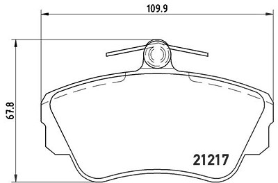 Brembo Bremsbeläge vorne (Satz) [Hersteller-Nr. P86010] für Volvo von BREMBO