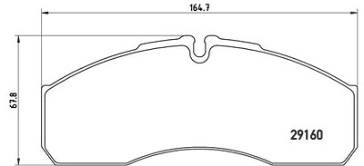 Brembo Bremsbeläge vorne (Satz) [Hersteller-Nr. PA6022] für Iveco, Nissan von BREMBO