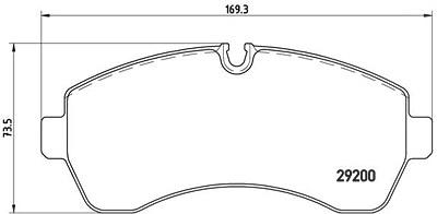 Brembo Bremsbeläge vorne (Satz) [Hersteller-Nr. P50059] für Mercedes-Benz, VW von BREMBO