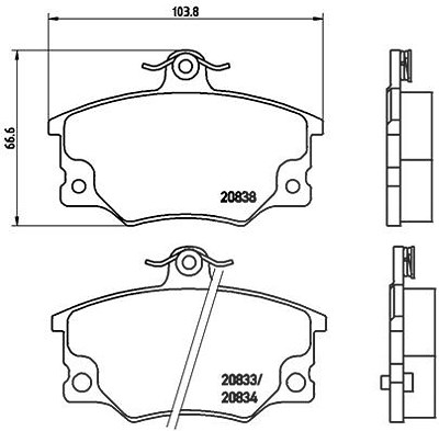 Brembo Bremsbelagsatz, Scheibenbremse [Hersteller-Nr. P23017] für Abarth, Alfa Romeo, Autobianchi, Fiat, Lancia, Pininfarina von BREMBO