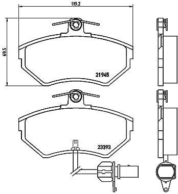 Brembo Bremsbelagsatz, Scheibenbremse [Hersteller-Nr. P85044] für Audi, Seat, VW von BREMBO