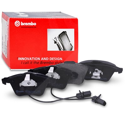 Brembo Bremsbelagsatz mit Warnkontakt vorne [Hersteller-Nr. P85097] für Audi von BREMBO