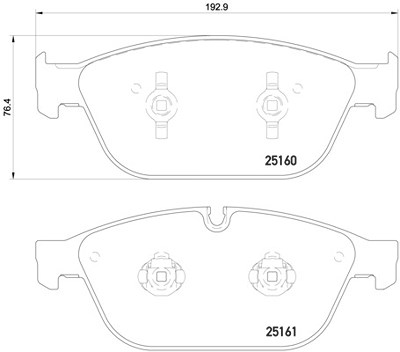 Brembo Bremsbelagsatz, Scheibenbremse [Hersteller-Nr. P85128] für Audi von BREMBO