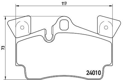 Brembo Bremsbelagsatz, Scheibenbremse [Hersteller-Nr. P85088] für Audi, Porsche von BREMBO