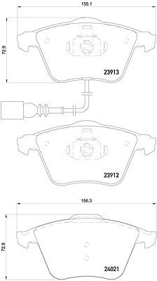 Brembo Bremsbelagsatz, Scheibenbremse [Hersteller-Nr. P85129] für Audi, Seat, VW von BREMBO