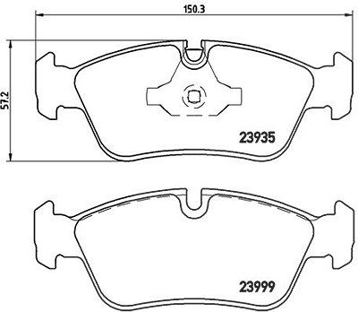 Brembo Bremsbelagsatz, Scheibenbremse [Hersteller-Nr. P06035] für BMW von BREMBO