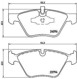 Brembo Bremsbelagsatz, Scheibenbremse [Hersteller-Nr. P06040] für BMW von BREMBO