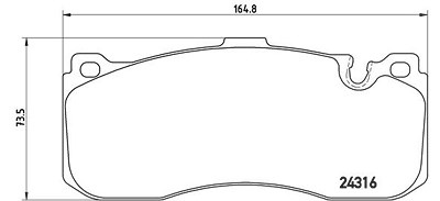 Brembo Bremsbelagsatz, Scheibenbremse [Hersteller-Nr. P06041] für BMW, Mini von BREMBO