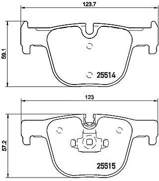 Brembo Bremsbelagsatz, Scheibenbremse [Hersteller-Nr. P06072] für BMW von BREMBO