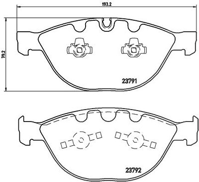 Brembo Bremsbelagsatz, Scheibenbremse [Hersteller-Nr. P06047] für BMW, Rolls-royce von BREMBO