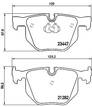 Brembo Bremsbelagsatz, Scheibenbremse [Hersteller-Nr. P06029] für BMW von BREMBO