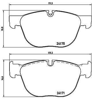 Brembo Bremsbelagsatz, Scheibenbremse [Hersteller-Nr. P06049] für BMW von BREMBO