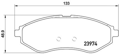 Brembo Bremsbelagsatz, Scheibenbremse [Hersteller-Nr. P24048] für Chevrolet, Gm Korea von BREMBO