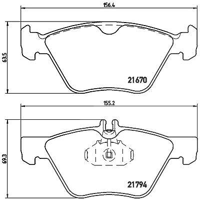 Brembo Bremsbelagsatz, Scheibenbremse [Hersteller-Nr. P50026] für Chrysler, Mercedes-Benz von BREMBO