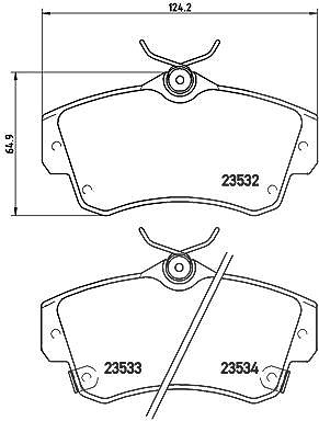 Brembo Bremsbelagsatz, Scheibenbremse [Hersteller-Nr. P11012] für Chrysler von BREMBO