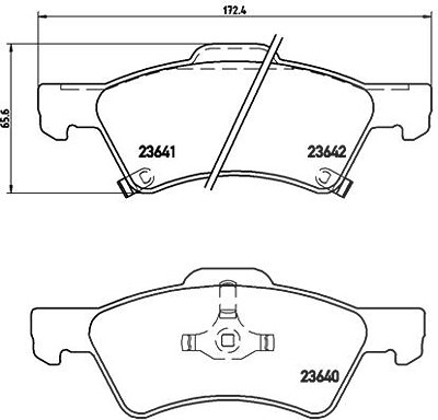 Brembo Bremsbelagsatz, Scheibenbremse [Hersteller-Nr. P11015] für Chrysler, Dodge von BREMBO