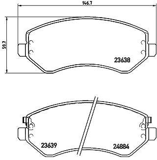 Brembo Bremsbelagsatz, Scheibenbremse [Hersteller-Nr. P37007] für Jeep, Dodge, Chrysler von BREMBO