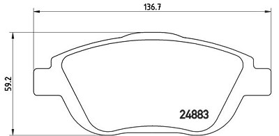 Brembo Bremsbeläge vorne (Satz) [Hersteller-Nr. P61103] für Citroën, Ds, Opel, Peugeot von BREMBO