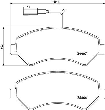 Brembo Bremsbelagsatz, Scheibenbremse [Hersteller-Nr. P61118] für Citroën, Fiat, Peugeot von BREMBO