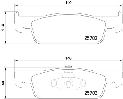 Brembo Bremsbeläge vorne (Satz) [Hersteller-Nr. P68059] für Dacia, Renault, Smart von BREMBO