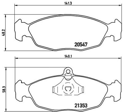 Brembo Bremsbelagsatz, Scheibenbremse [Hersteller-Nr. P59011] für Gm Korea, Jaguar, Opel von BREMBO