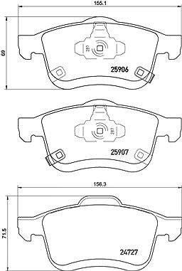 Brembo Bremsbelagsatz, Scheibenbremse [Hersteller-Nr. P23155] für Fiat von BREMBO