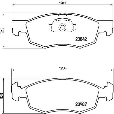 Brembo Bremsbelagsatz, Scheibenbremse [Hersteller-Nr. P23118] für Fiat von BREMBO