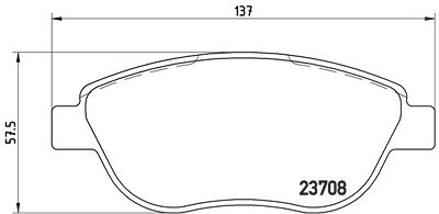 Brembo Bremsbelagsatz, Scheibenbremse [Hersteller-Nr. P23119] für Citroën, Fiat, Lancia, Peugeot von BREMBO