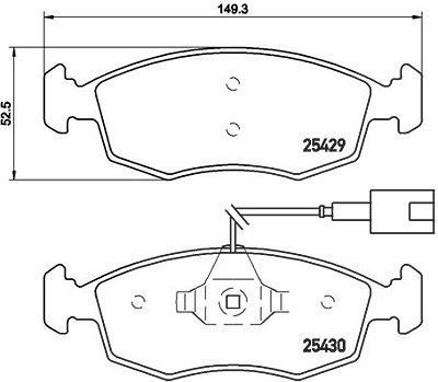 Brembo Bremsbelagsatz, Scheibenbremse [Hersteller-Nr. P23138] für Fiat von BREMBO