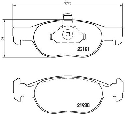 Brembo Bremsbelagsatz, Scheibenbremse [Hersteller-Nr. P23125] für Fiat, Lancia von BREMBO