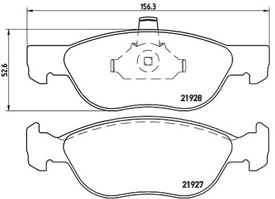 Brembo Bremsbelagsatz, Scheibenbremse [Hersteller-Nr. P23081] für Fiat von BREMBO