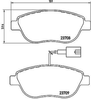 Brembo Bremsbelagsatz, Scheibenbremse [Hersteller-Nr. P23137] für Abarth, Fiat, Opel von BREMBO