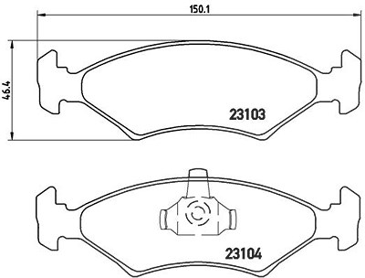 Brembo Bremsbelagsatz, Scheibenbremse [Hersteller-Nr. P24043] für Ford, Kia, Mazda, Tvr von BREMBO