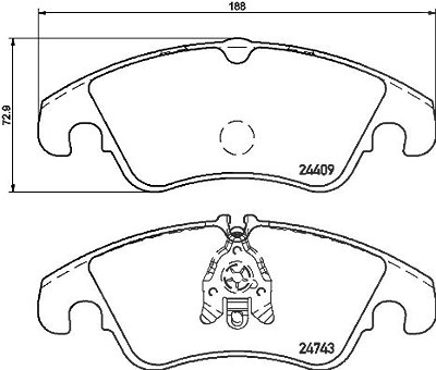 Brembo Bremsbelagsatz, Scheibenbremse [Hersteller-Nr. P24161] für Ford von BREMBO