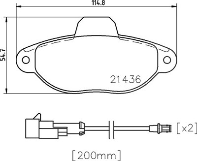 Brembo Bremsbelagsatz, Scheibenbremse [Hersteller-Nr. P24147] für Fiat, Ford von BREMBO