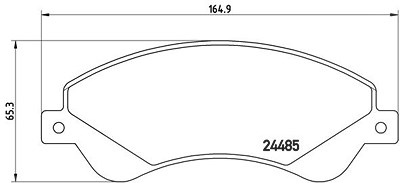 Brembo Bremsbelagsatz, Scheibenbremse [Hersteller-Nr. P24065] für Ford von BREMBO