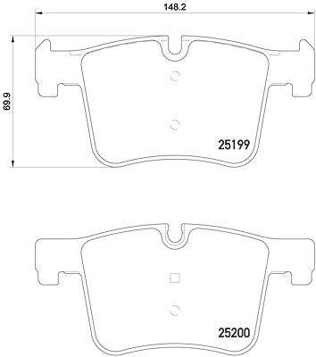 Brembo Bremsbelagsatz, Scheibenbremse [Hersteller-Nr. P06075X] für BMW von BREMBO