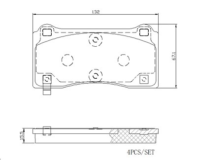 Brembo Bremsbelagsatz, Scheibenbremse [Hersteller-Nr. P09028E] für Tesla von BREMBO