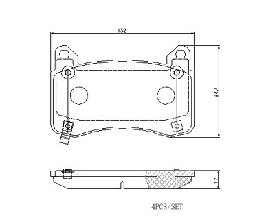 Brembo Bremsbelagsatz, Scheibenbremse [Hersteller-Nr. P09029E] für Tesla von BREMBO