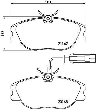 Brembo Bremsbelagsatz, Scheibenbremse [Hersteller-Nr. P23066] für Alfa Romeo, Fiat, Lancia von BREMBO