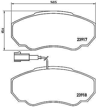 Brembo Bremsbelagsatz, Scheibenbremse [Hersteller-Nr. P23091] für Citroën, Fiat, Peugeot von BREMBO