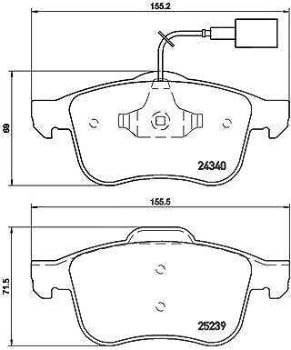 Brembo Bremsbelagsatz, Scheibenbremse [Hersteller-Nr. P23132X] für Alfa Romeo, Dodge von BREMBO