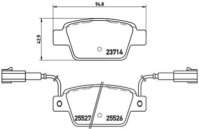 Brembo Bremsbelagsatz, Scheibenbremse [Hersteller-Nr. P23135] für Fiat, Lancia von BREMBO