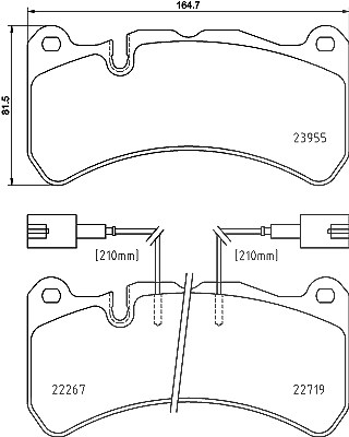 Brembo Bremsbelagsatz, Scheibenbremse [Hersteller-Nr. P23186] für Alfa Romeo von BREMBO