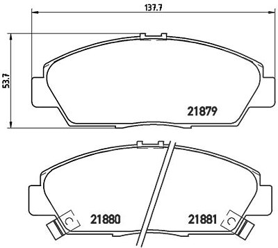 Brembo Bremsbelagsatz, Scheibenbremse [Hersteller-Nr. P28021] für Honda, Rover von BREMBO