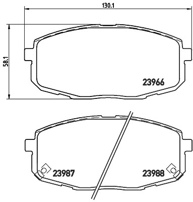 Brembo Bremsbelagsatz, Scheibenbremse [Hersteller-Nr. P30034X] für Hyundai, Kia von BREMBO