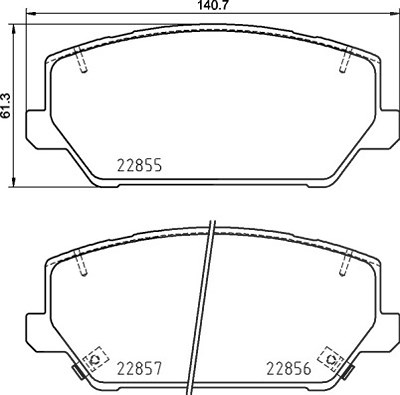 Brembo Bremsbelagsatz, Scheibenbremse [Hersteller-Nr. P30102] für Hyundai, Kia von BREMBO