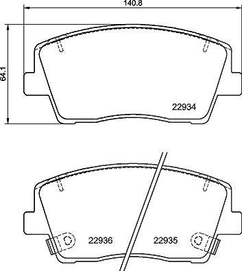 Brembo Bremsbelagsatz, Scheibenbremse [Hersteller-Nr. P30119] für Genesis, Kia von BREMBO